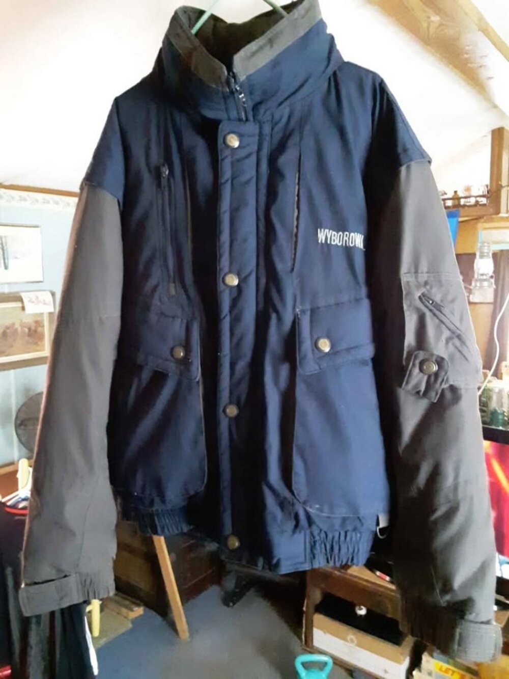 Wyborowa Polish Vodka Brand Jacket (X-Large-Navy/Blue-Gray) (LIKE NEW)